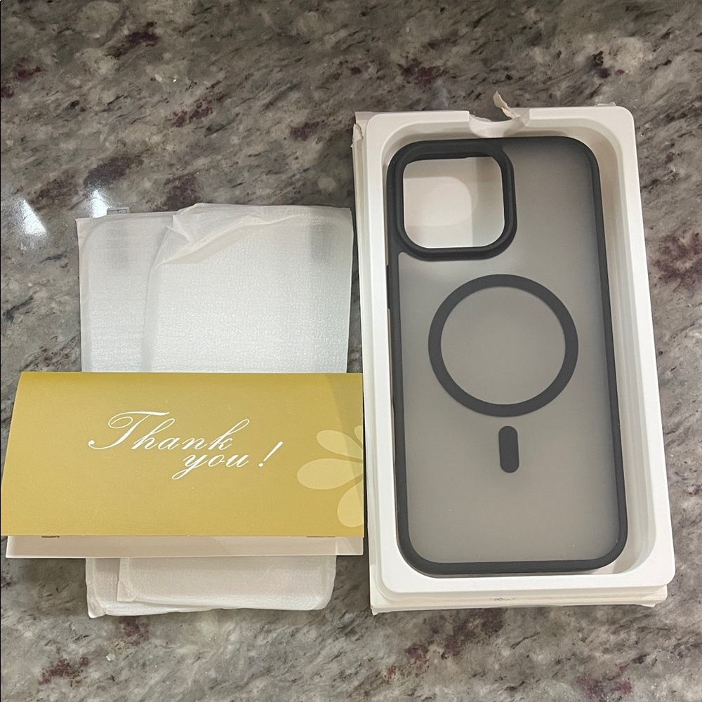 NEW Miracase Black/Clear Case for iPhone 16 Pro Max